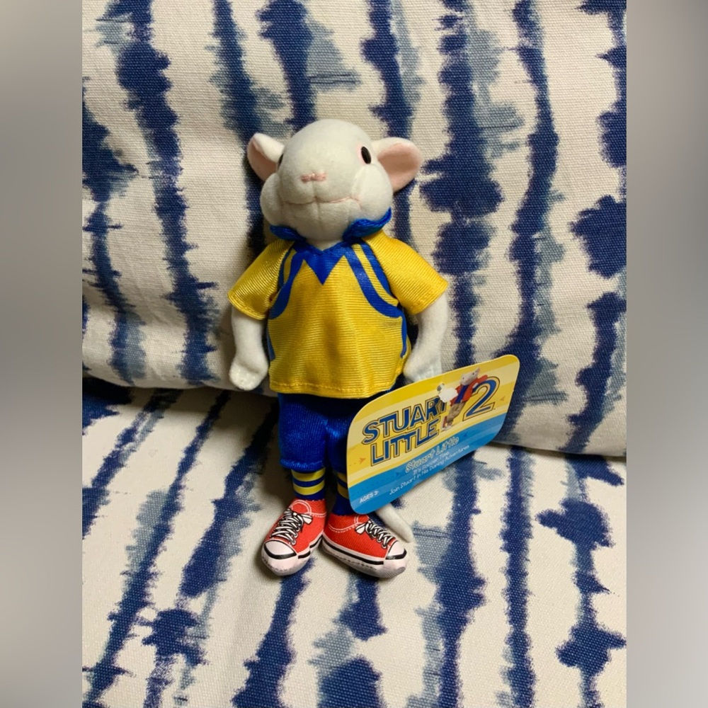 Stuart Little 2 Mouse Soccer Outfit Stuffed Plush Animal Toy Vintage 2002 NWT 7”
